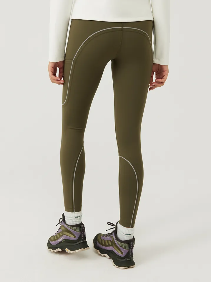 Olive with Reflective Strips FrostKnit 7/8 Leggings